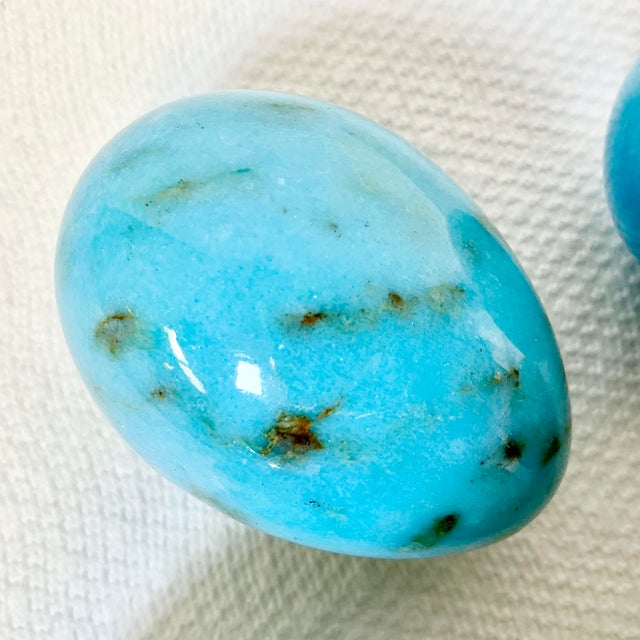 Vintage Italian Hollywood Regency Large Polished Alabaster-Marble Eggs - Set of 5 - Easter. For Sale - Image 10 of 12