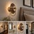 Vintage Brass Wall Sconce Light, Handmade Antique Brass Flower Wall Lamp, Mid Century Shell Sconce Bedroom Bedside Hallway Entryway Lighting For Sale - Image 4 of 10