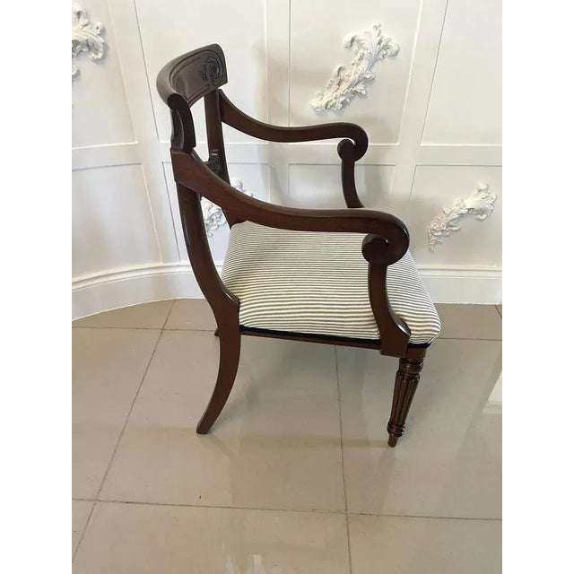 Antique Carved Mahogany Desk Chair For Sale - Image 6 of 15