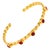 Early 21st Century Twisted Ruby & Gold Dainty Cuff Bracelet For Sale - Image 5 of 9