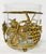 Vintage Cut Glass Champagne Chiller With Brass Grape Motif Base For Sale - Image 4 of 10