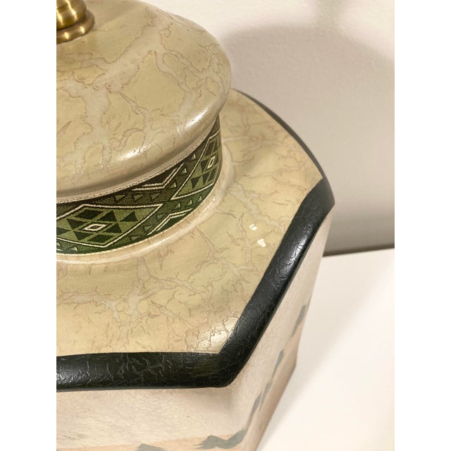 Late 20th Century Hand Painted Woodland Pine Tree Table Lamp by Wildwood For Sale In Chicago - Image 6 of 8
