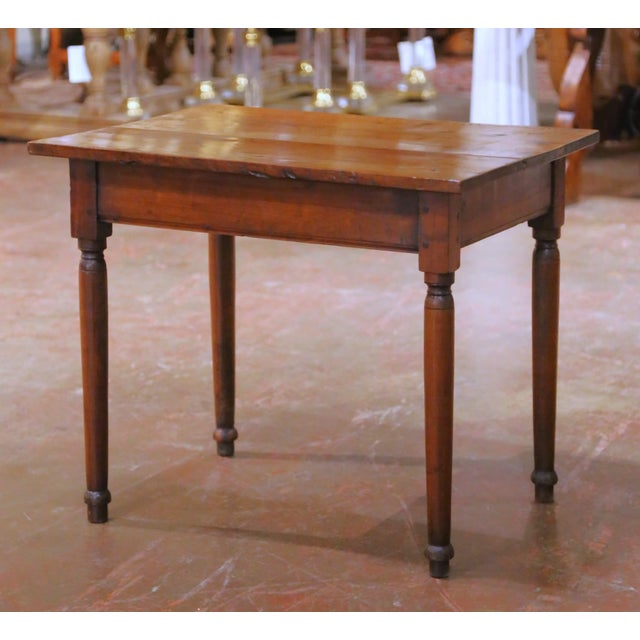 19th Century French Louis Philippe Cherry Bedside Table With Drawer For Sale - Image 9 of 13
