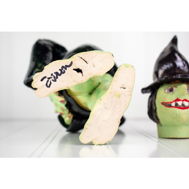 Signed Postmodern Feminist Sculptural Pottery - Witch Teapot For Sale - Image 14 of 15