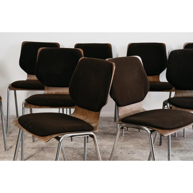 Vintage Office Chairs by Carlo Ratti, 1970s, Set of 8 For Sale - Image 4 of 17