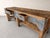 Antique 19th-Century Primitive Blue-Painted Carpenter's Workbench / Console Table For Sale - Image 4 of 13