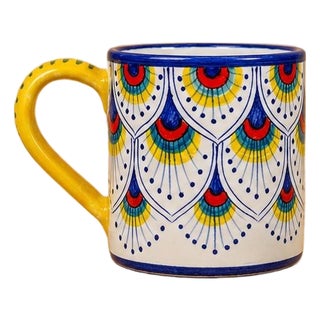 Intreccio Hand-Painted Italian Coffee & Tea Mug For Sale