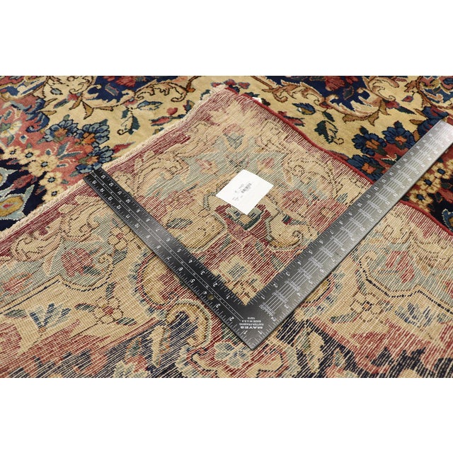 Mid 20th Century Vintage Persian Yazd Rug - 09'08 X 14'01 For Sale - Image 5 of 6