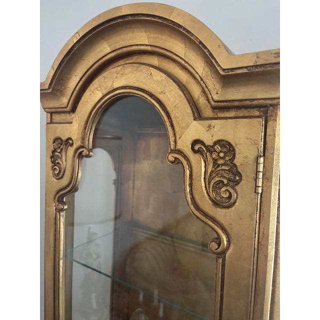 Weiman 1970s Weiman Gold Leaf French Curio For Sale - Image 4 of 5