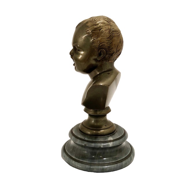 French Pair of Late 19th-Century Bronze Busts After Jean-Antoine Houdon, “John Who Laughs, John Who Cries” For Sale - Image 3 of 14