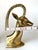 Metal Pair of Art Deco Revival Polished Brass Gazelle/Ibex/Antelope Bookends For Sale - Image 7 of 8