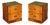Military Campaign Side Tables with Green Leather, Set of 2 For Sale