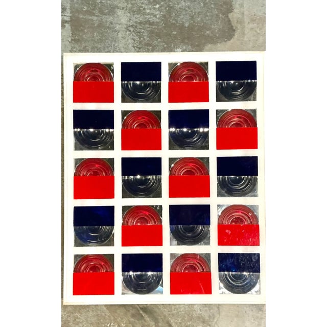 Vintage Lucite and Wood Geometric Wall Art For Sale In West Palm - Image 6 of 12