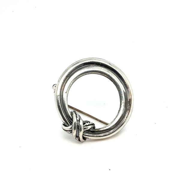 1990s 1990s Tiffany & Co Estate Signature Series Brooch Sterling Silver For Sale - Image 5 of 11