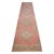Distressed Oushak Runner Rug Faded Colors Low Pile Pink Hallway Decor - 2'9″x 12'3″ For Sale - Image 4 of 13