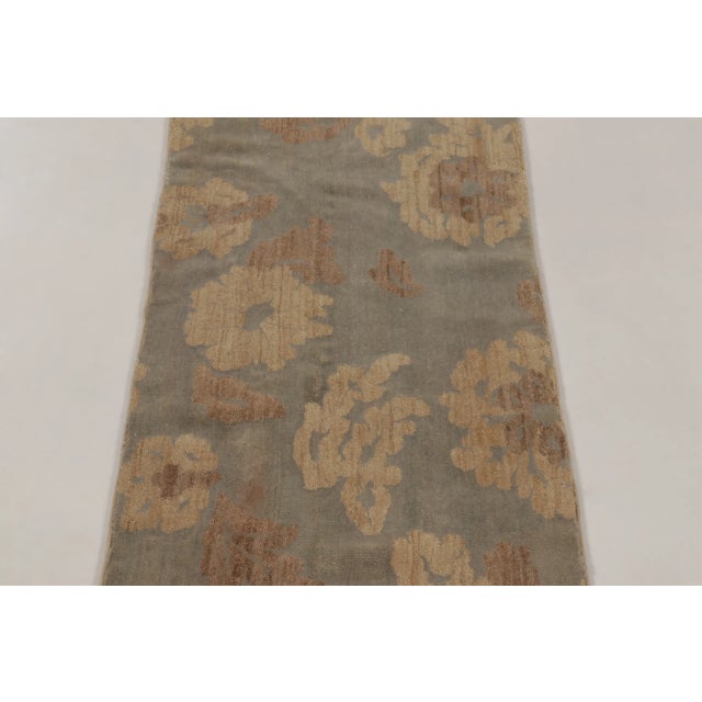 Modern Rug & Kilim’s Modern Mogul Runner in Beige, Brown & Gold With Floral Patterns For Sale - Image 3 of 9