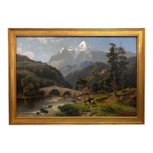 Alpine Landscape Oil Jacobus Nicolaus Tjarda Van Starckenborgh