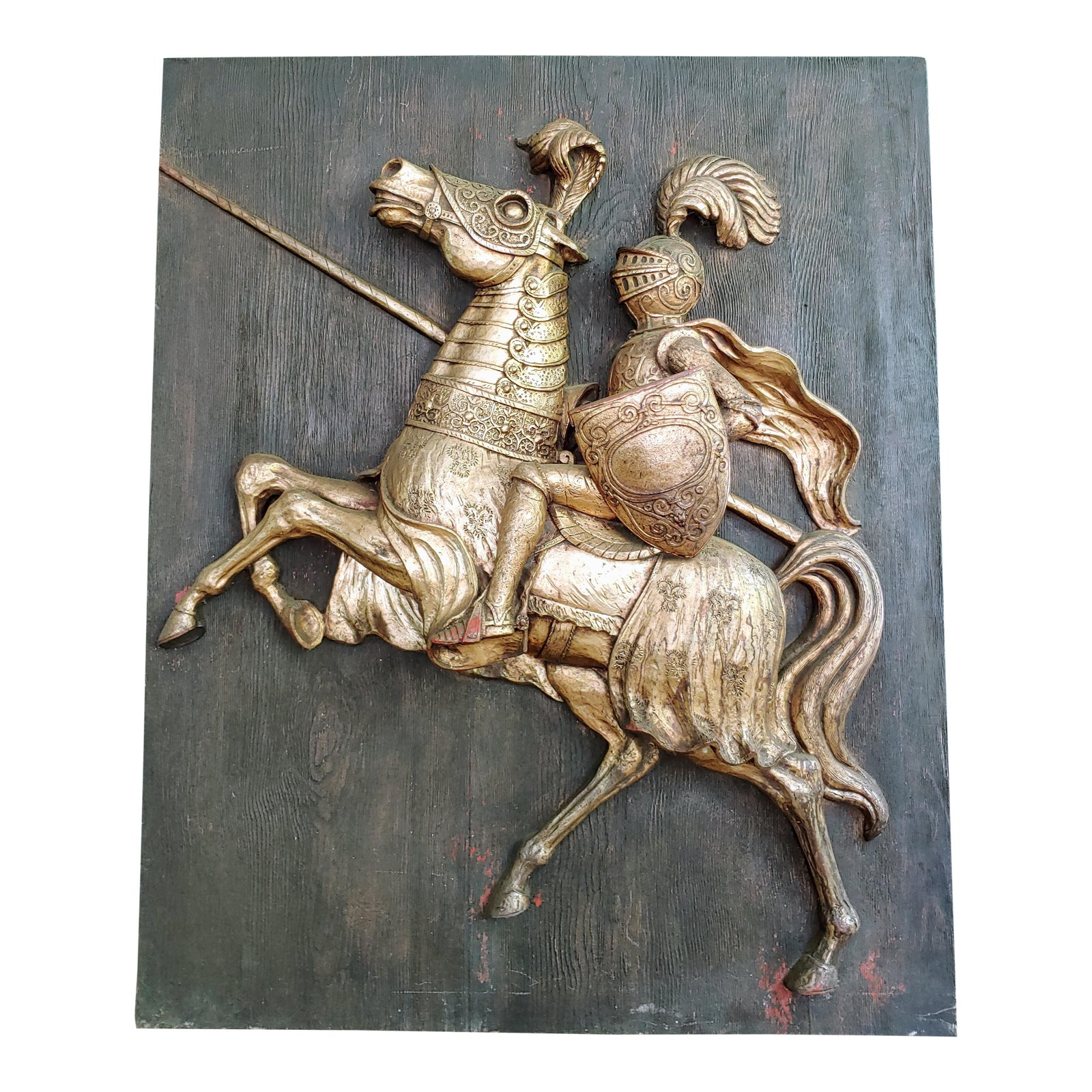 Mid Century Finesse Originals High Relief Jousting Knight Chairish