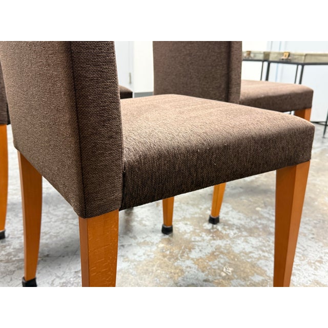 Italian Modern Cherry Dining Chairs, Set of Six For Sale - Image 10 of 12
