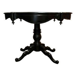 Black Lacquered Guitar Table, 1890s For Sale