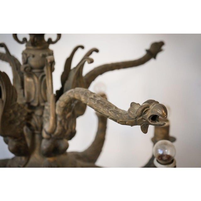 Bronze and Brass Chandeliers in the style of Guada, Set of 2 For Sale - Image 17 of 18