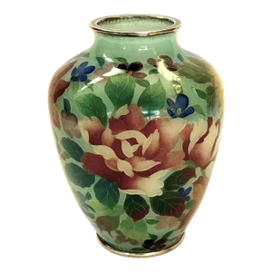 Vintage Japanese Plique-A-Jour Vase in a Floral Design