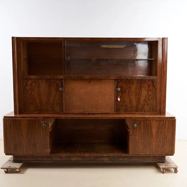 Vintage Art Deco Showcase Cabinet For Sale - Image 11 of 11