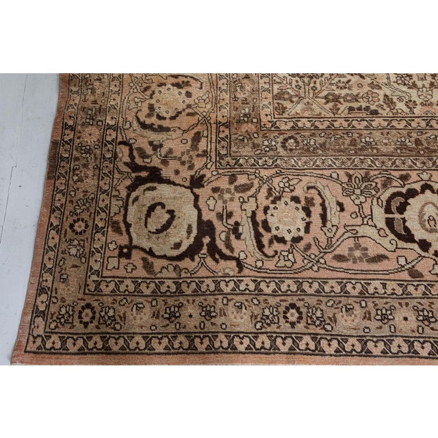 Authentic 1900s Persian Tabriz Handmade Wool Carpet For Sale - Image 11 of 11