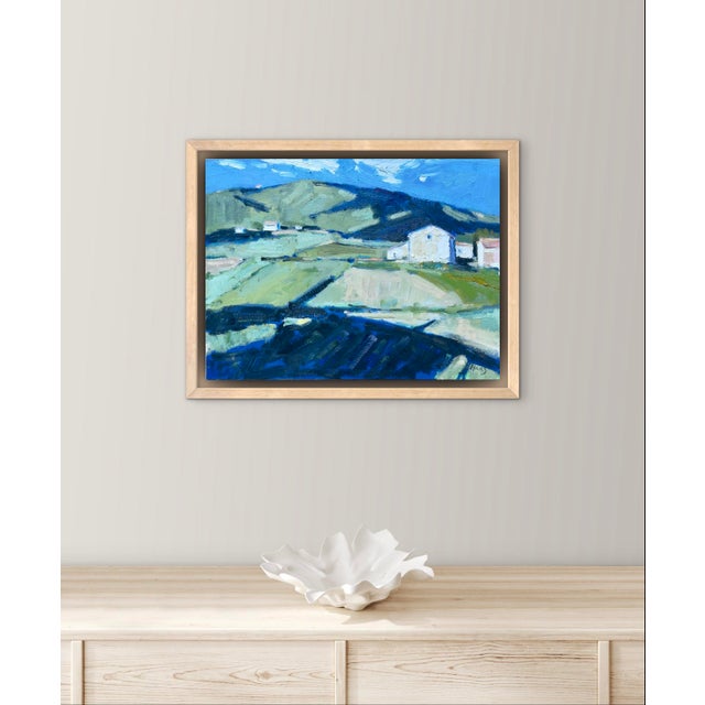 Blue Shadows Across the Fields - Original Oil Painting Farmscape For Sale In Reno/Lake Tahoe - Image 6 of 7