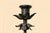 Antique Wrought Iron Floor Candelabra | Ornate Gothic Revival Candleholder | Early 20th Century For Sale - Image 4 of 18