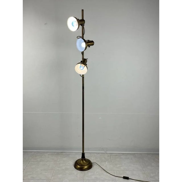 3-Light Floor Lamp in Brass and Aluminum, Italy, 1970s For Sale - Image 10 of 11