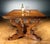 Rustic Italian Walnut Trestle Dining Table With Inlaid Top and Extension Leaves For Sale - Image 3 of 4