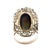 Rare 14k Gold Gia 8.89 Carat Weight Black Opal, Alexandrite & Diamond Halo Ring, Size 8.5 For Sale - Image 4 of 13