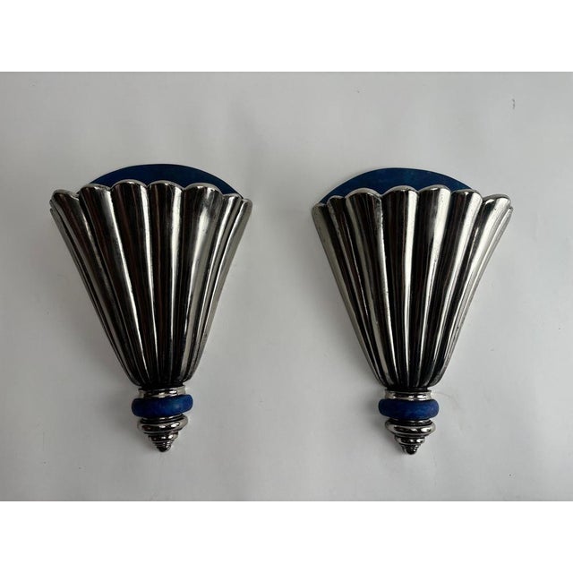 Art Deco Wall Lights from CS Arte, Florence, Italy, 1970s, Set of 3 For Sale - Image 3 of 11