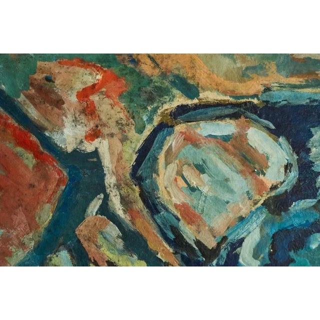 Modernist Scene, Oil on Board, 1960s For Sale - Image 8 of 18
