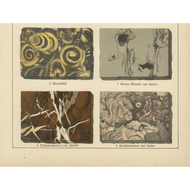 Dr. Gustav Adolph Kenngott, Mineralogy Marble, Aragonite & Fluorite, 1888, Chromolithographs, Set of 3 For Sale - Image 10 of 12