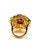 Bochic “Orient” Vintage Natural Citrine, Diamond & Sapphire Ring Set In 18K Gold For Sale - Image 11 of 12