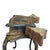Antique Venetian Style Lacquered Wood Vanity Table and Desk With Folding Storage Wings and Mirror For Sale - Image 4 of 18