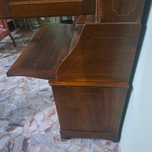 Antique Walnut Drop-Front Secretary For Sale - Image 5 of 11