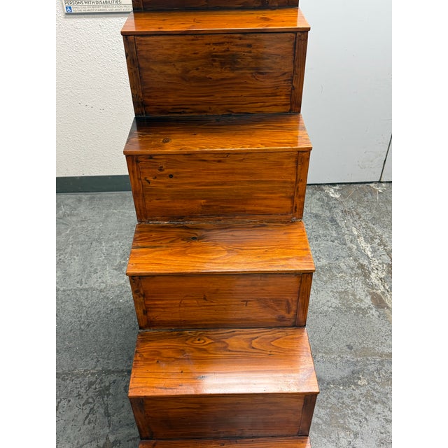 Wood Japanese Kaidan-Dansu Step Chest, Vintage For Sale - Image 7 of 12