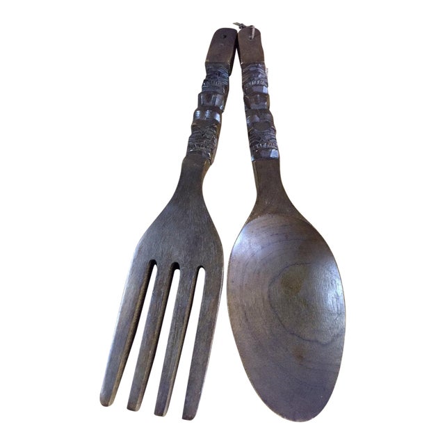 Tiki Wooden Spoon Fork Chairish
