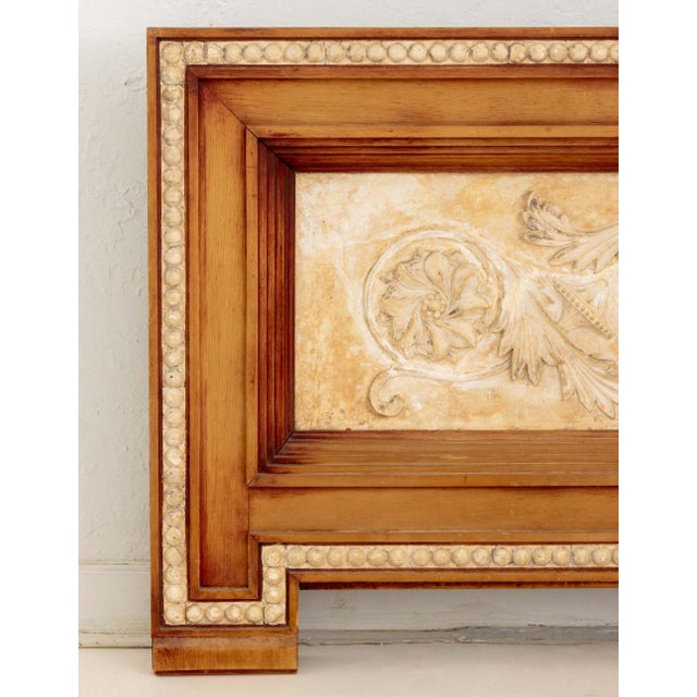 Neoclassical Neoclassical Style Fruitwood Framed Plaster Panel For Sale - Image 3 of 7