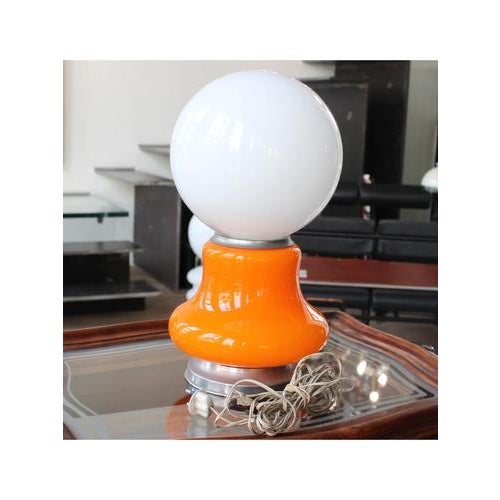 Orange Vintage Orange Table Lamp, 1970s For Sale - Image 8 of 10