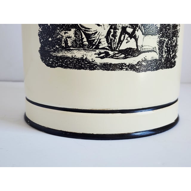Vintage Tole Painted French Style Tea Caddy Table Lamps-a Pair For Sale - Image 12 of 15
