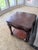 Late 20th Century Pair of Ornate Two-Tier Square Side Tables – Scalloped Parquet Top For Sale - Image 4 of 9