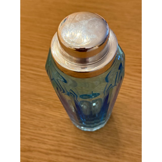 Art Deco Attributed to Josef Hoffmann Facet-Cut Cocktail Shaker For Sale - Image 3 of 7