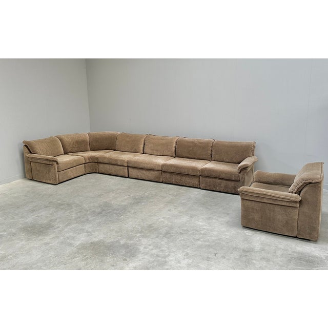 Mid-Century Modern Large Vintage Modular Sofa from Musterring International, Germany, 1970s, Set of 7 For Sale - Image 3 of 12