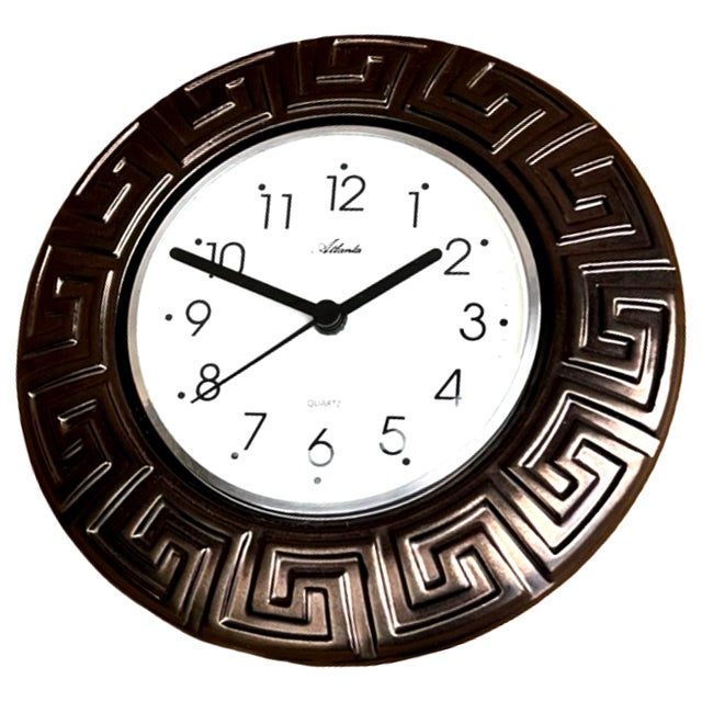 Kitchen wall clock Atlanta manufactured in Germany in the late 80s. Clock in the mid-century modern style with a ceramic...