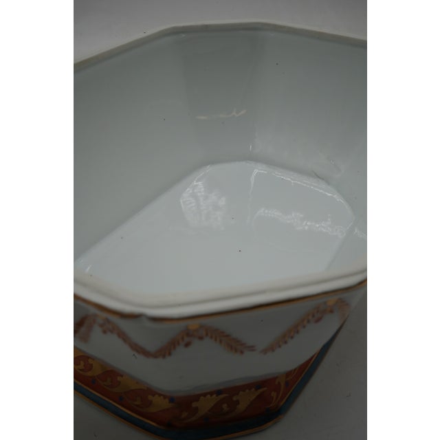 1980s Andrea by Sadek Porcelain Soup Tureen & Plate For Sale - Image 9 of 15