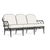 Brown Jordan Calcutta Sofa in Black Jade with Sea Salt and Castaway Welt Cushions For Sale